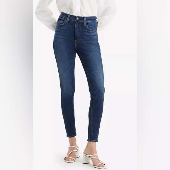 Levi's Denim - LEVI’S 720 HIGH RISE SUPER SKINNY WOMEN'S JEANS in Dark Blue Denim Wash